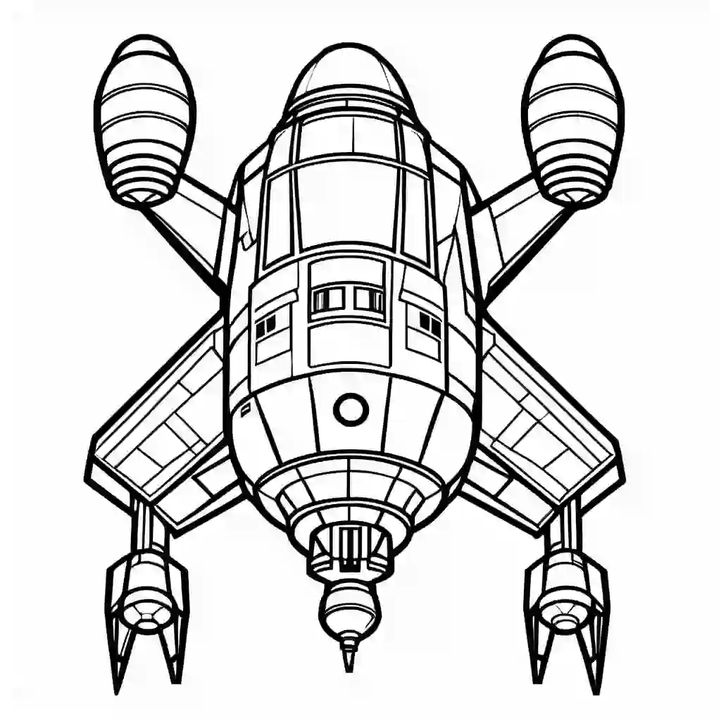 Spacecraft coloring pages